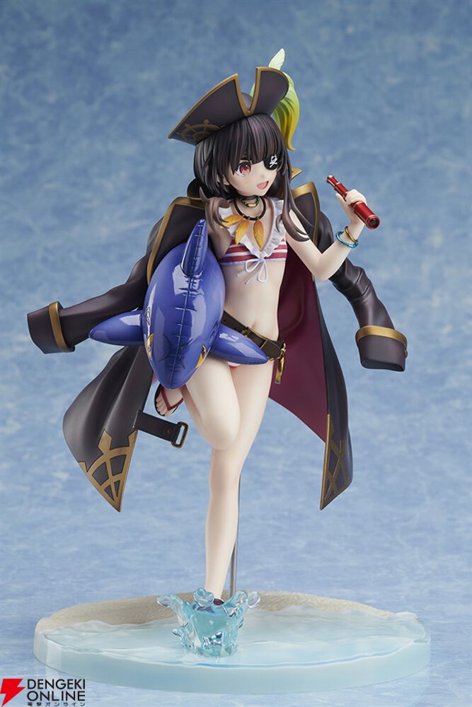 このすば』波打ち際ではしゃぐ海賊ルックのめぐみんとゆんゆんの