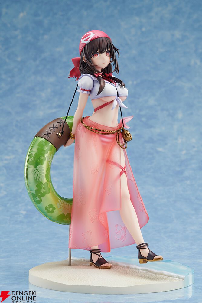 このすば』波打ち際ではしゃぐ海賊ルックのめぐみんとゆんゆんの