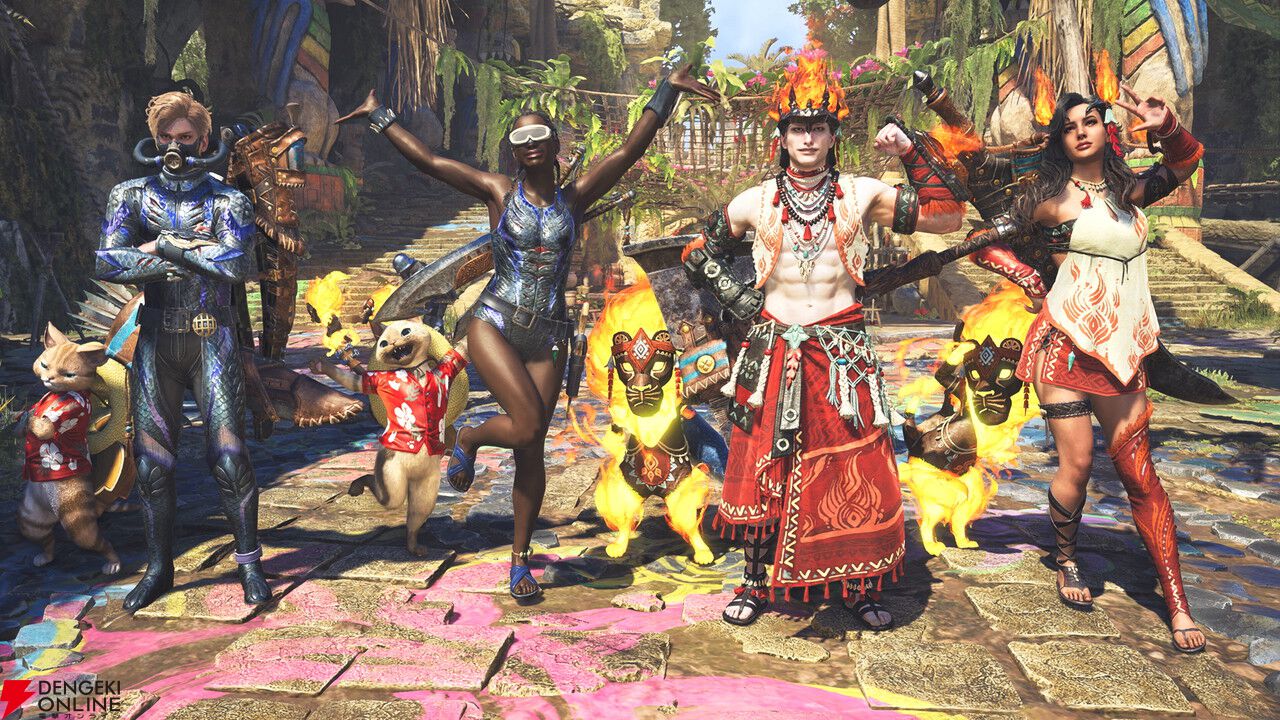 『モンハンワイルズ』季節イベント“交わりの祭事【踊火の儀】”が7/23より開催！ 水鉄砲や砲モロコシで夏を満喫