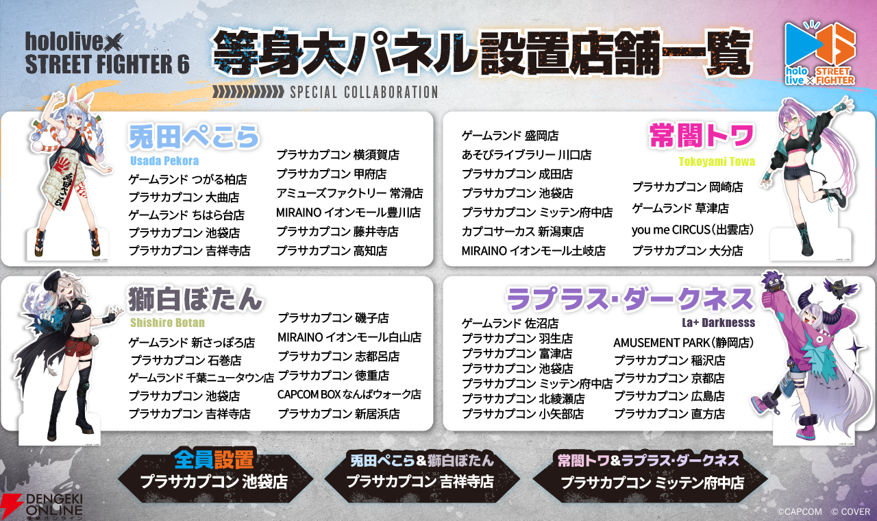 【ホロライブ】『スト6』コラボで兎田ぺこらさん、常闇トワさん、獅白ぼたんさん、ラプ様がファイターに“弟子入り”!?
