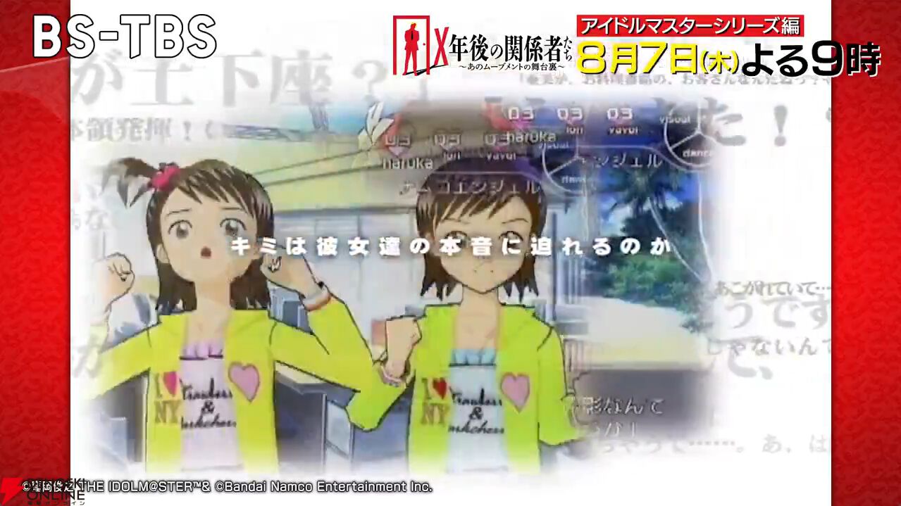 『X年後の関係者たち』で『アイドルマスター』の舞台裏を特集。ガミPこと坂上陽三さんと天海春香役の中村繪里子さんが出演