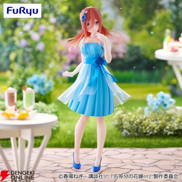 『五等分の花嫁』三玖が青を基調にしたパステルドレス姿でフィギュア化。あふれる透明感と優しい笑顔に釘付け