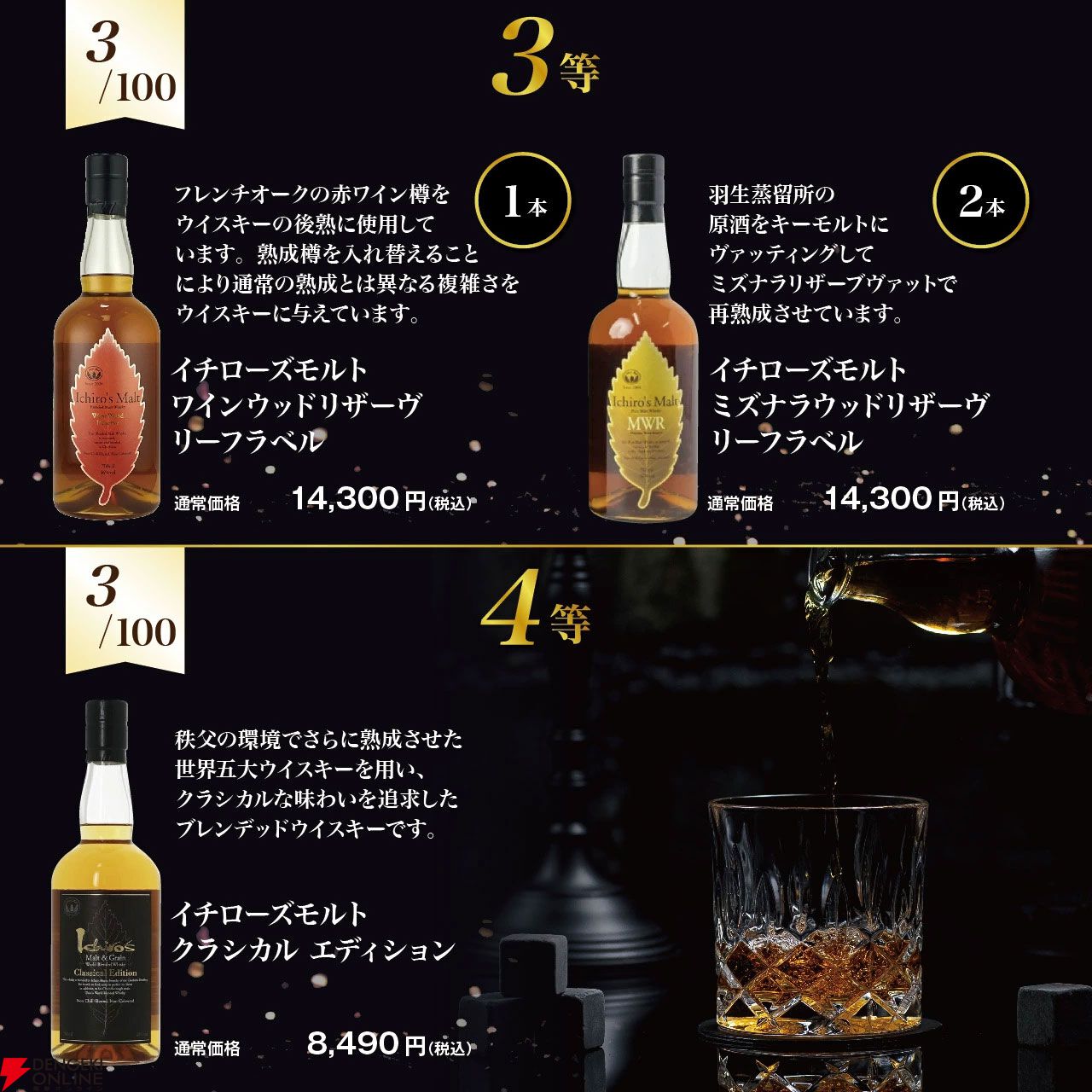 当たりはイチローズモルトオンリー】4,480円でイチローズモルト