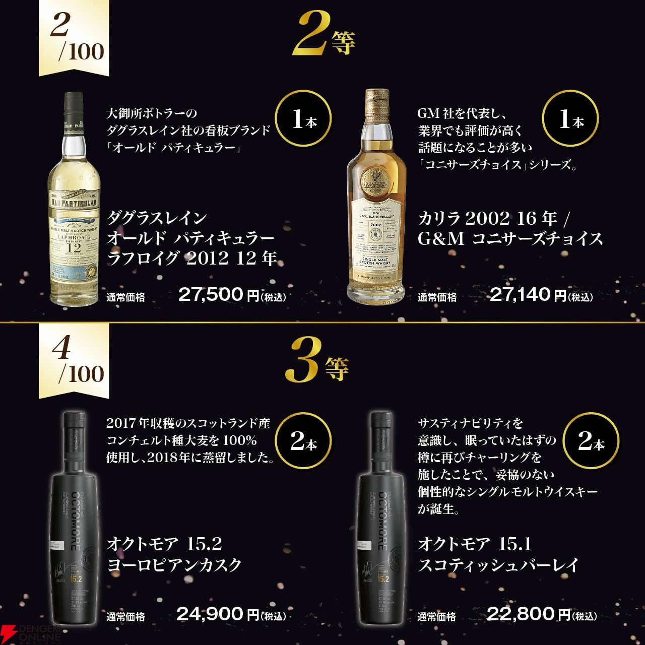 14,800円でアードベッグ25年、ラフロイグ12年 ダグラスレイン、カリラ