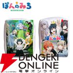 『ぽんのみち』らしい麻雀牌風のクッションが登場。なしこら5人の賑やかなビジュアルに加えて形状や背面もポイント