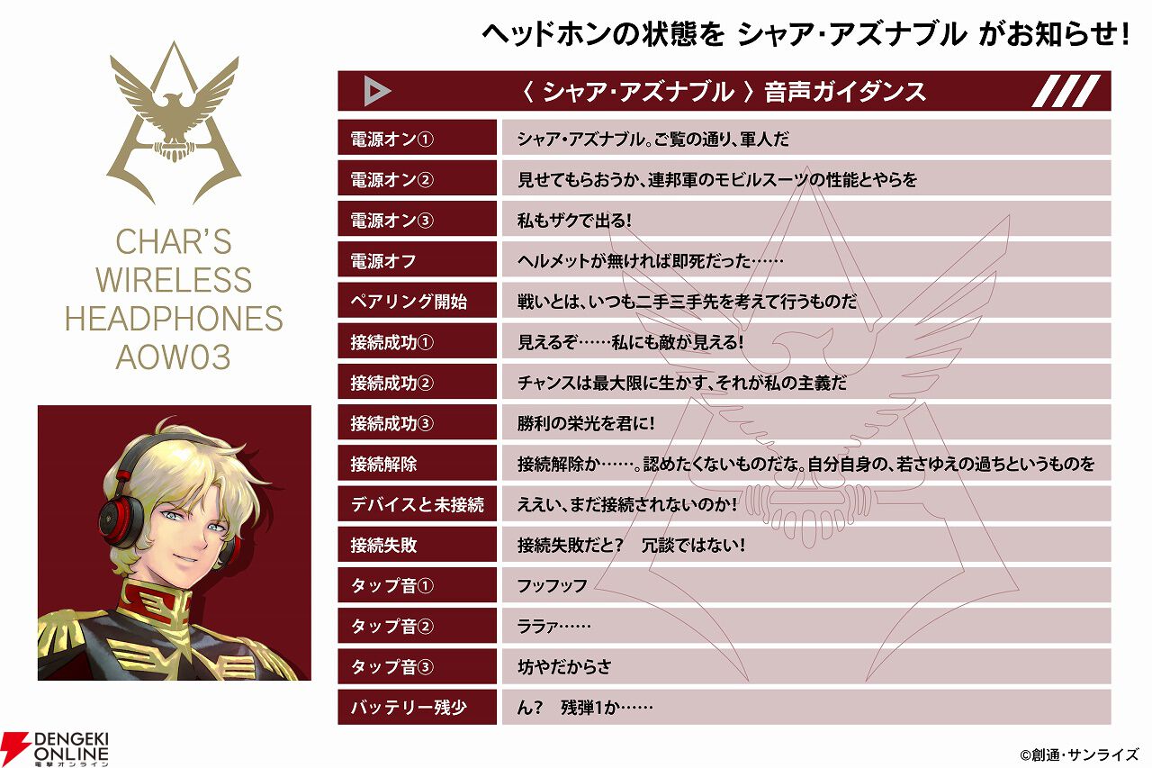 機動戦士ガンダム』シャア専用ヘッドホンが登場。「私もザクで出る