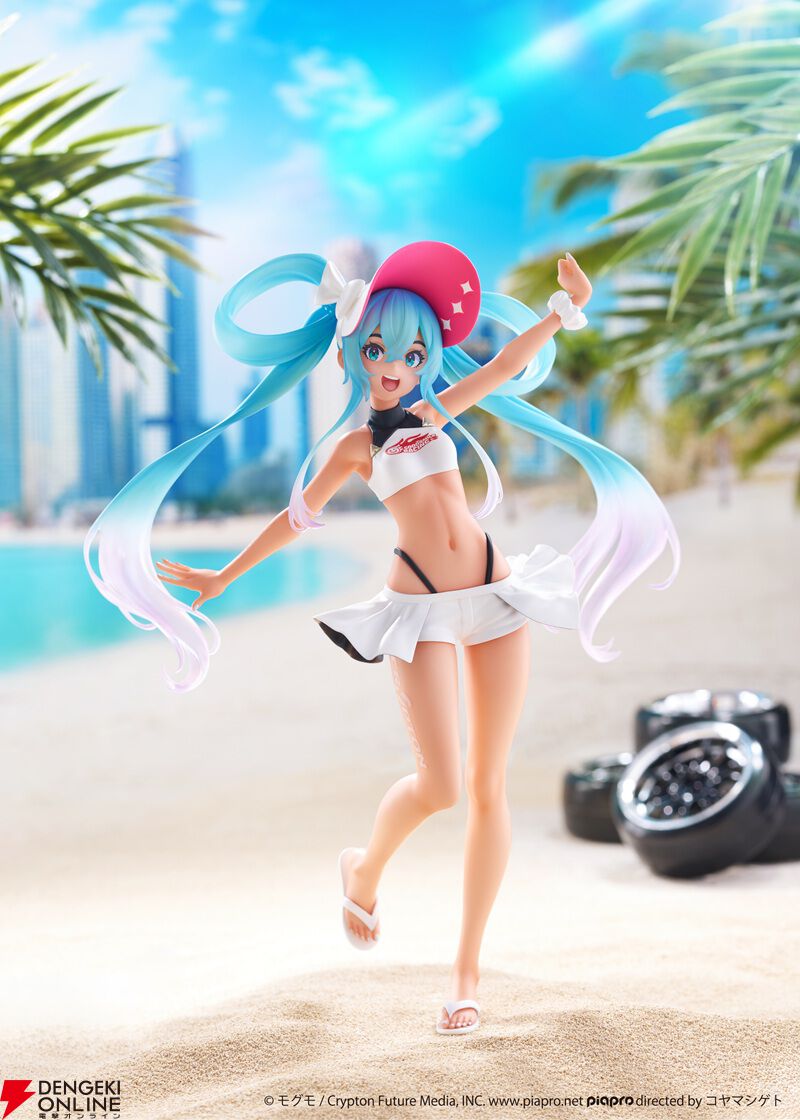 【初音ミク】レーシングミク2024公式イラストがフィギュア化。健康的な肌や弾けるような表情を忠実に再現