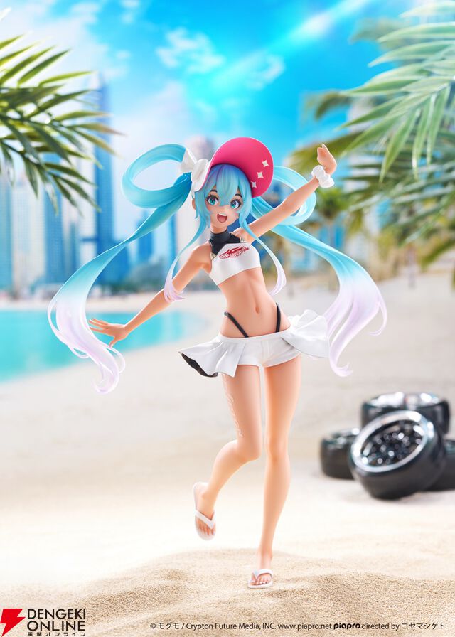 【初音ミク】レーシングミク2024公式イラストがフィギュア化。健康的な肌や弾けるような表情を忠実に再現