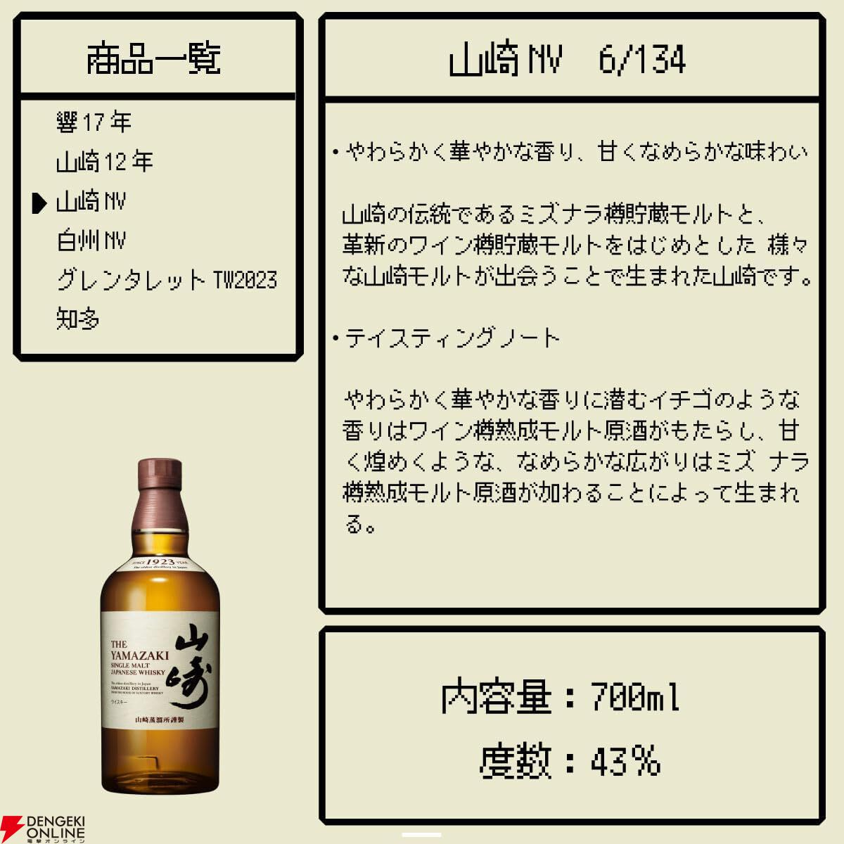 6,980円で響17年、山崎12年、山崎NV、白州NV、グレンタレットTW、知多のどれかが必ず当たる『ウイスキーくじ』が販売中。およそ7本に1本が当たり