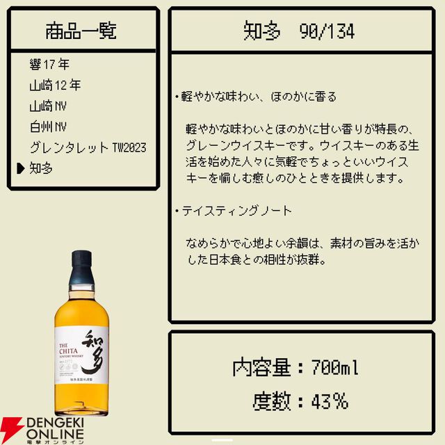 6,980円で響17年、山崎12年、山崎NV、白州NV、グレンタレットTW、知多のどれかが必ず当たる『ウイスキーくじ』が販売中。およそ7本に1本が当たり