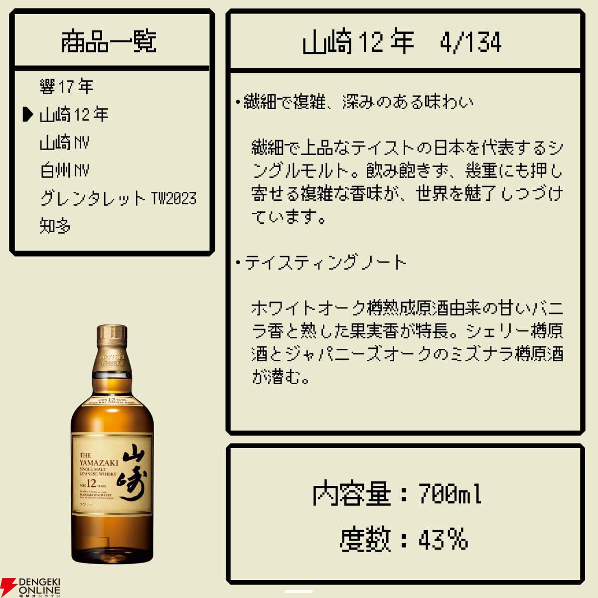 6,980円で響17年、山崎12年、山崎NV、白州NV、グレンタレットTW、知多のどれかが必ず当たる『ウイスキーくじ』が販売中。およそ7本に1本が当たり