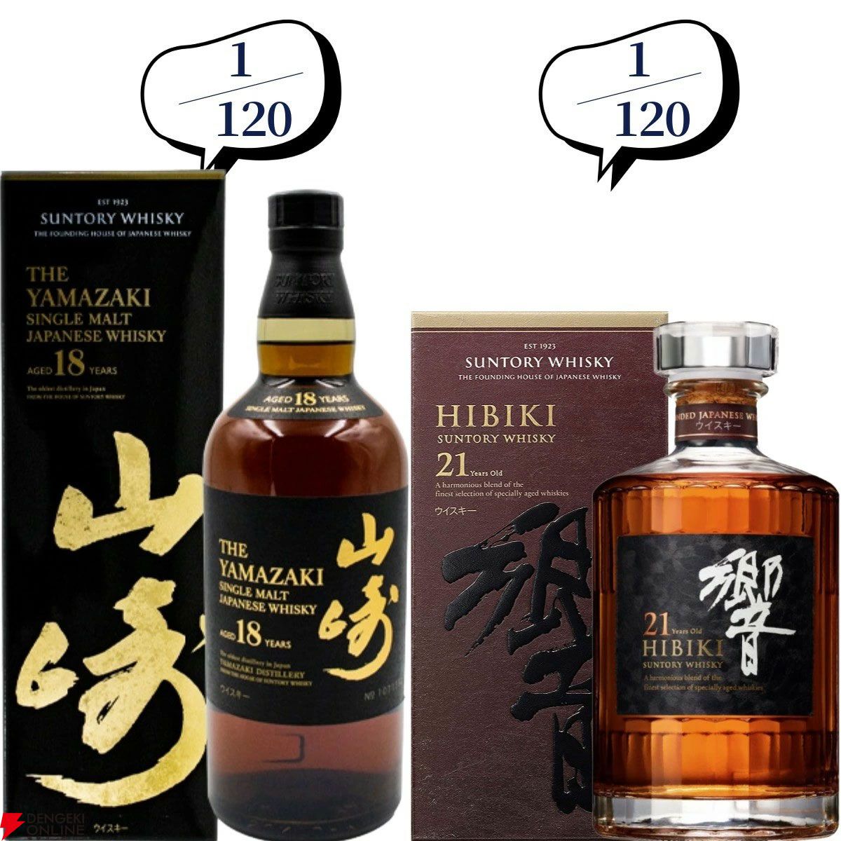11,880円で山崎18年、響21年、山崎・白州Story of the