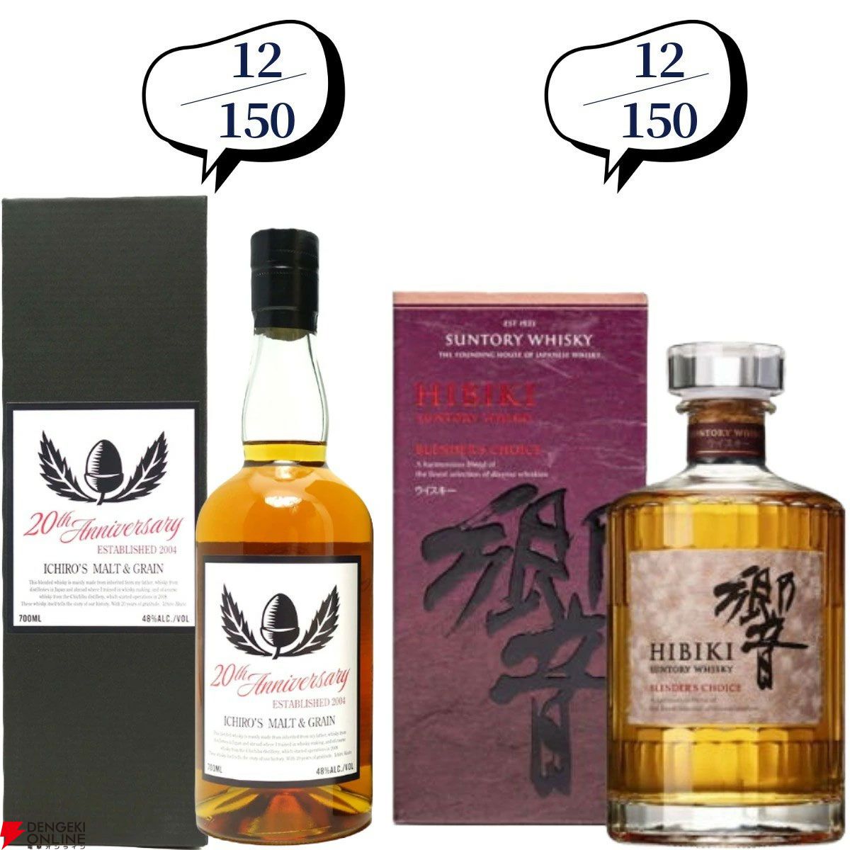 22,880円で山崎18年、スプリングバンク18年・15年、マッカラン コンセプト3などが当たる『ウイスキーくじ』が販売中。今回は4本に1本以上が当たりといつもより高確率！