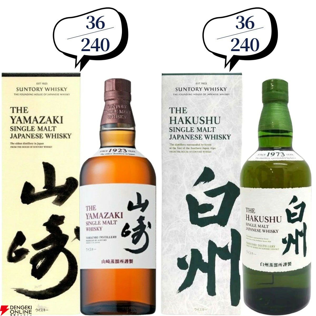 14,880円で山崎18年、白州18年、厚岸 立春・啓蟄、山崎LE2022・2023、ニッカ鶴などが当たる『ウイスキーくじ』が販売中。5本に1本の確率で当たる！