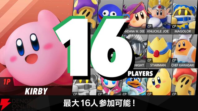 『カービィのエアライダー』本体1台で最大4人までの画面分割プレイが可能。2人対戦では縦分割か横分割かの選択ができる