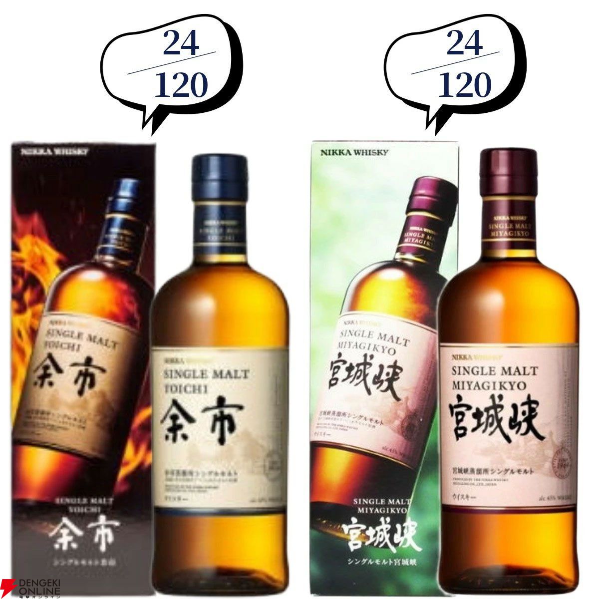 9,180円で山崎・白州12年、イチローズモルト20th、響BC、桜尾