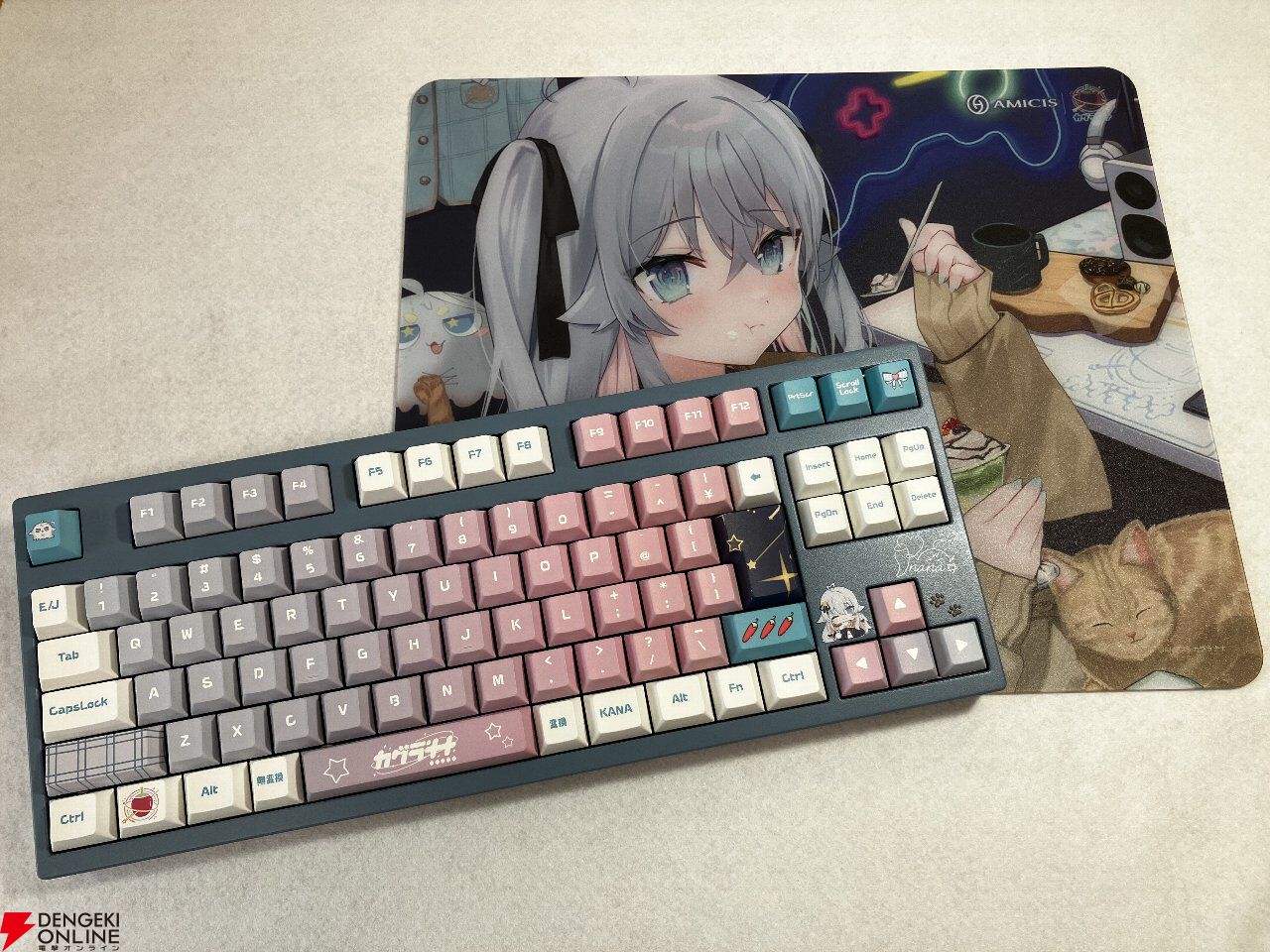 レビュー】カグラナナさんのコラボゲーミングキーボード＆マウスパッド