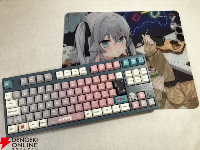 【レビュー】カグラナナさんのコラボゲーミングキーボード＆マウスパッドは本人描き下ろしイラストのこだわりがすごい。高性能＆高耐久でふだん使いにも最適