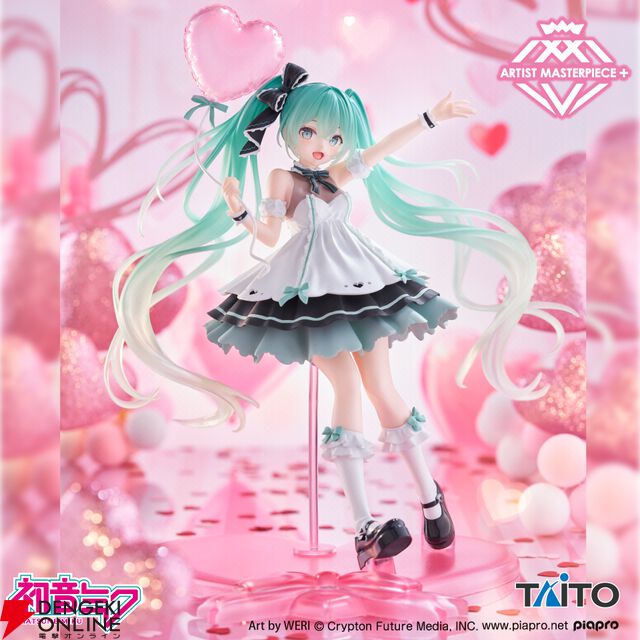【初音ミク】2025年のバースデーフィギュアはハートとリボンがモチーフの衣装。AMP＋ならではの圧巻の仕上がりとボリューム感