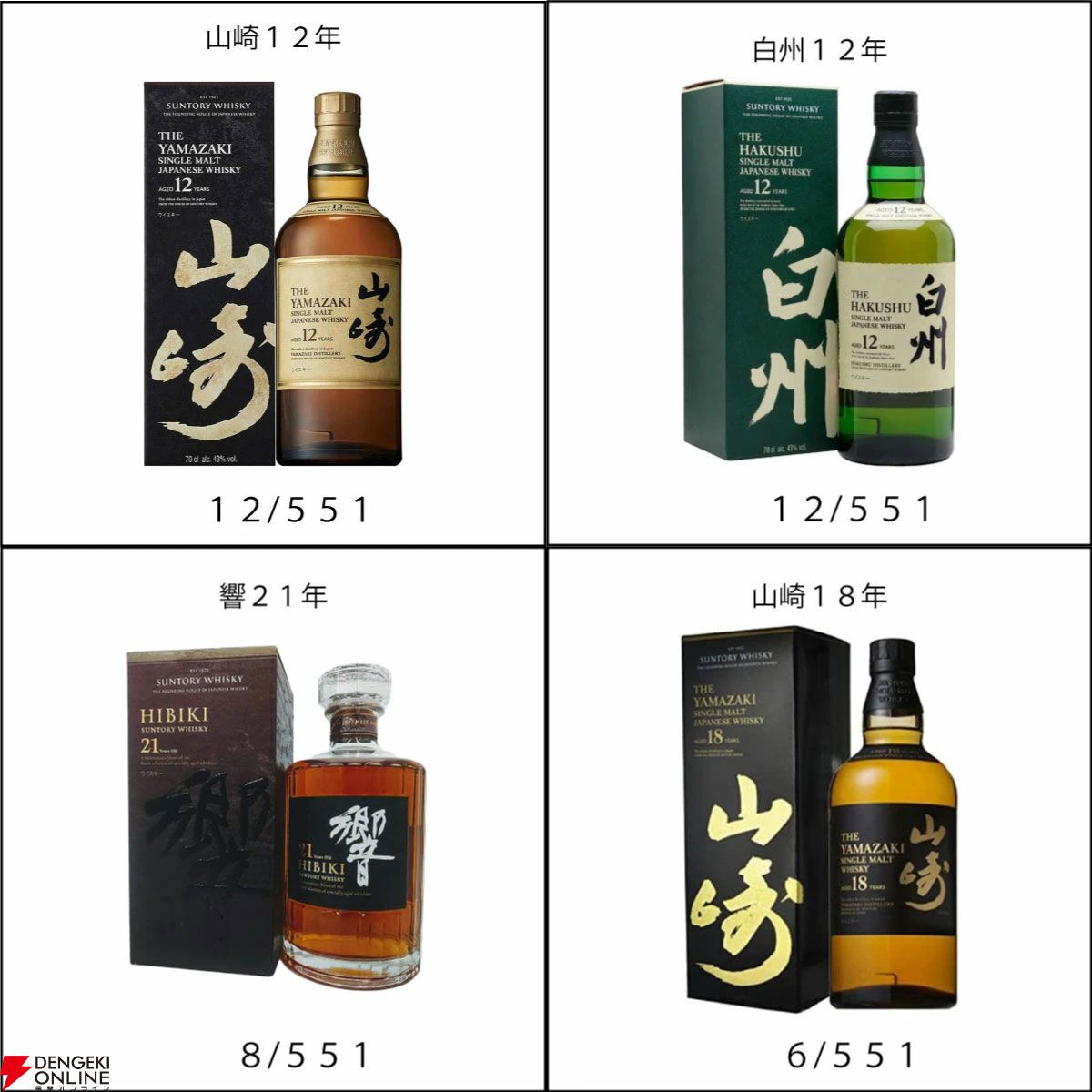 当たりは40％以上】9,980円で響30年、山崎18年、響21年などが