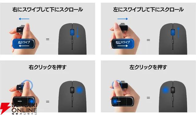 中二心に刺さる指輪型マウス、爆誕。リング型なので、ながら作業も可能