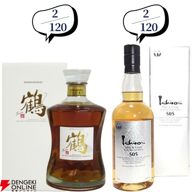 14,880円で山崎18年、響21年、厚岸 立春・立夏、ニッカ鶴などが当たる『ウイスキーくじ』が販売中