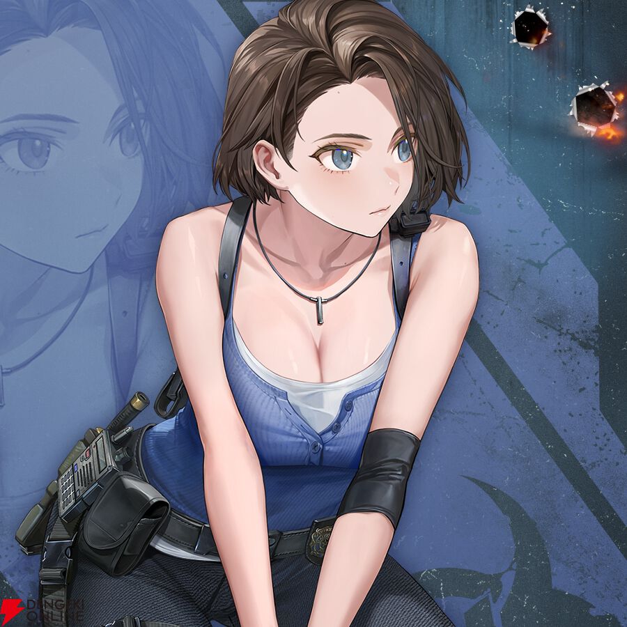 バイオコラボSSRのジル・バレンタイン（声優：湯屋敦子）は、真面目で