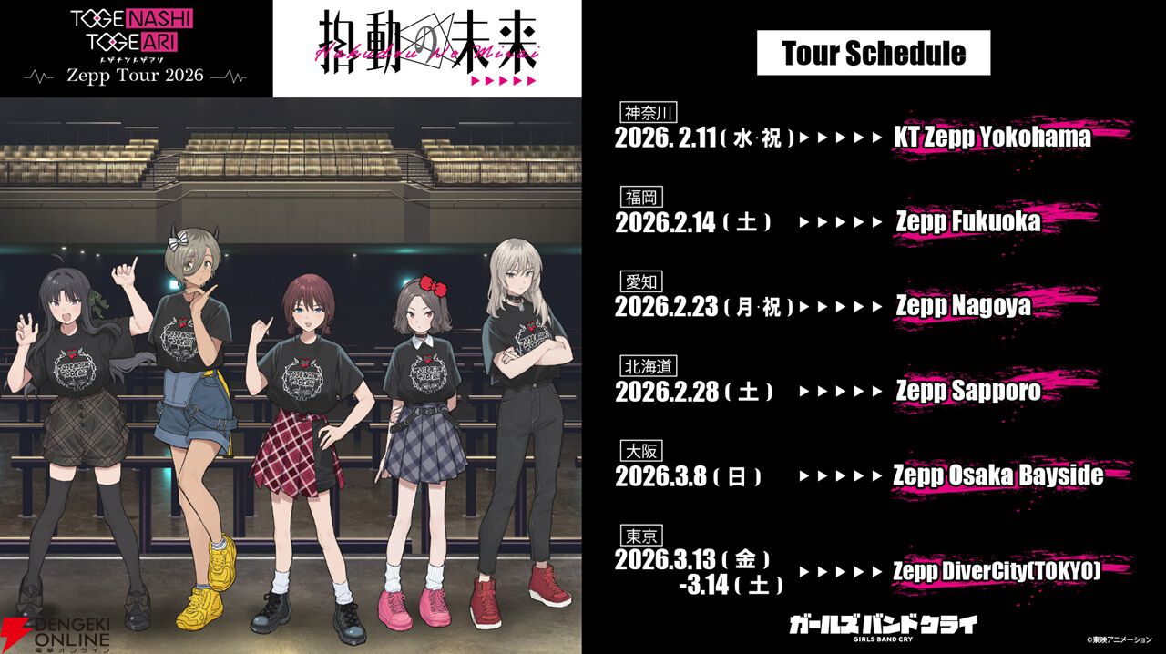 『ガールズバンドクライ』完全新作映画が製作決定。ゲームの新情報やトゲナシトゲアリZeppツアー開催なども発表【ガルクラ】