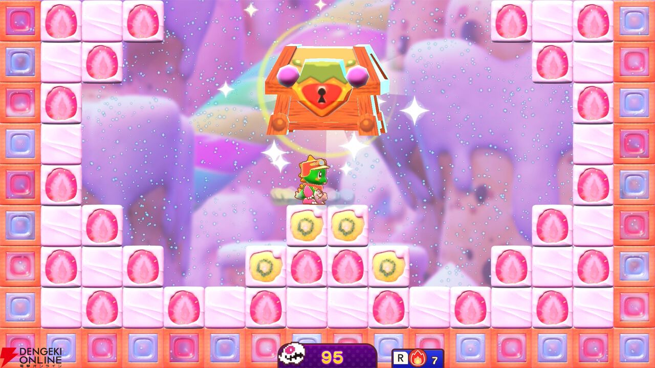 画像4/4＞『バブルボブル シュガーダンジョン』巨大ステージ