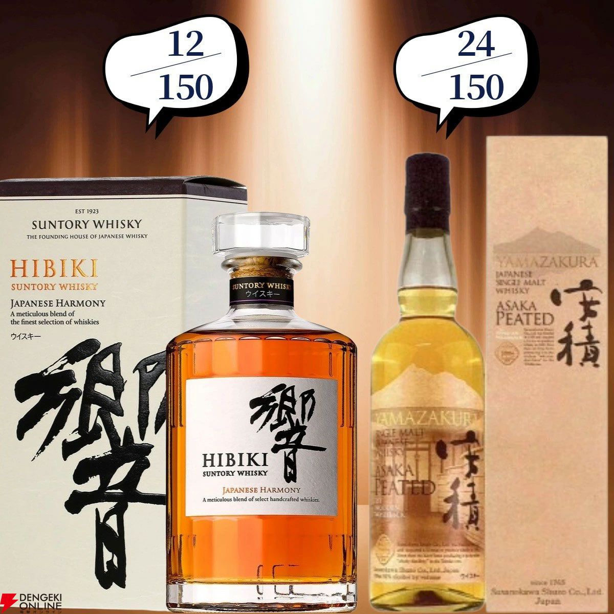14,880円でスプリングバンク18年、山崎18年などを狙え、末等でも1万円