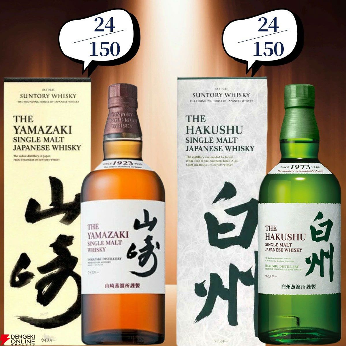 14,880円でスプリングバンク18年、山崎18年などを狙え、末等でも1万円