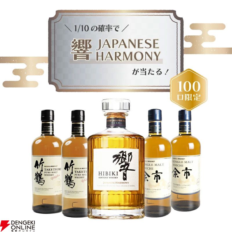 当たりは50％以上】7,800円で響JHが1/10、竹鶴は約1/2.2で当たり、ハズ