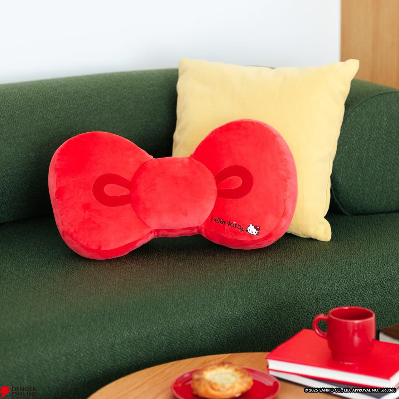 ハローキティ リボン型クッション タイトーグラボ 80cm 大人のためのインテリア！ベルメゾン「うずもれたくなるハローキティの