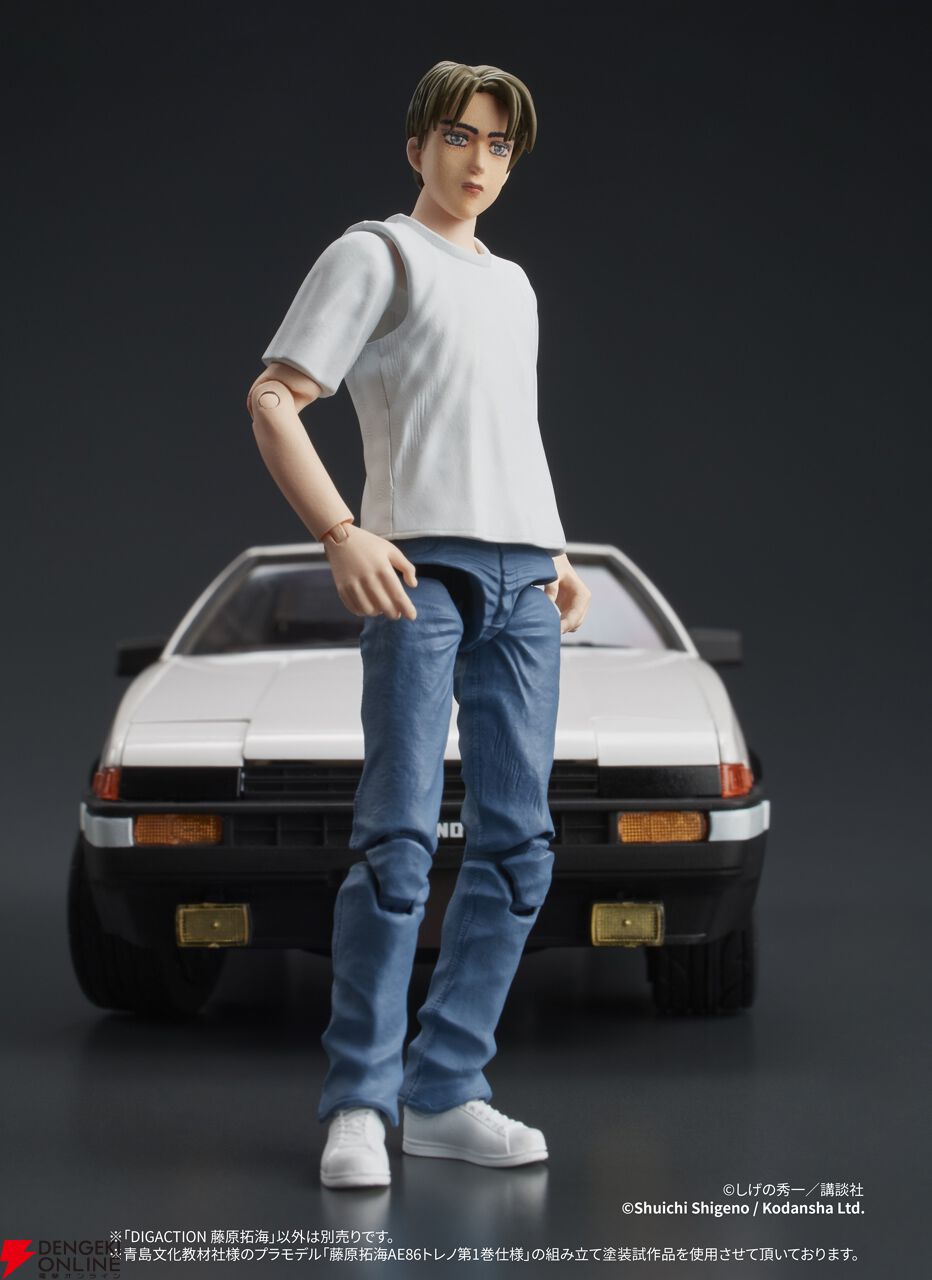 頭文字D』藤原拓海が約1/24スケールの可動フィギュアに。手のひら