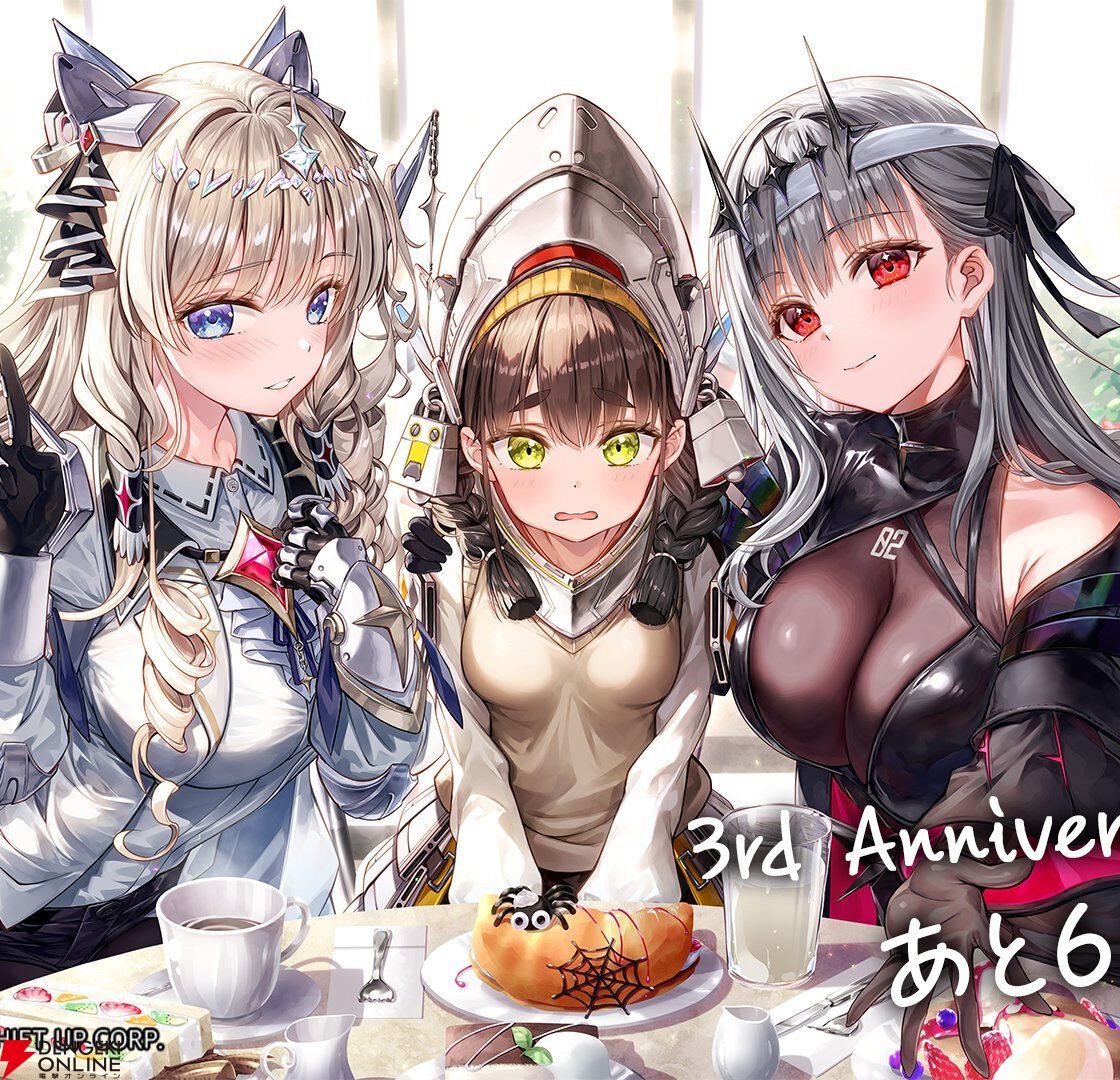 NIKKE』クラウン＆チャイム＋モダニアがポーズを決めて「はい、ナース