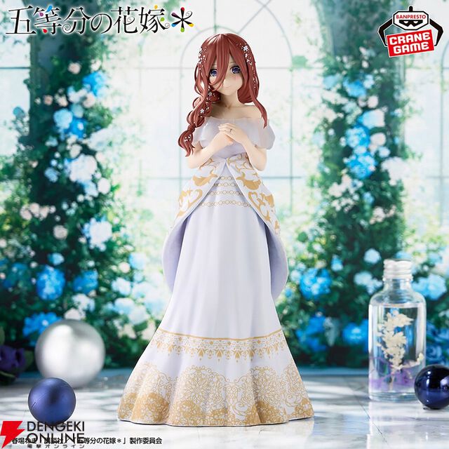 『五等分の花嫁』三玖と四葉がアニメ原画展のウエディング衣装フィギュアにラインナップ。華やかな衣装の再現度や性格を表現した表情に注目