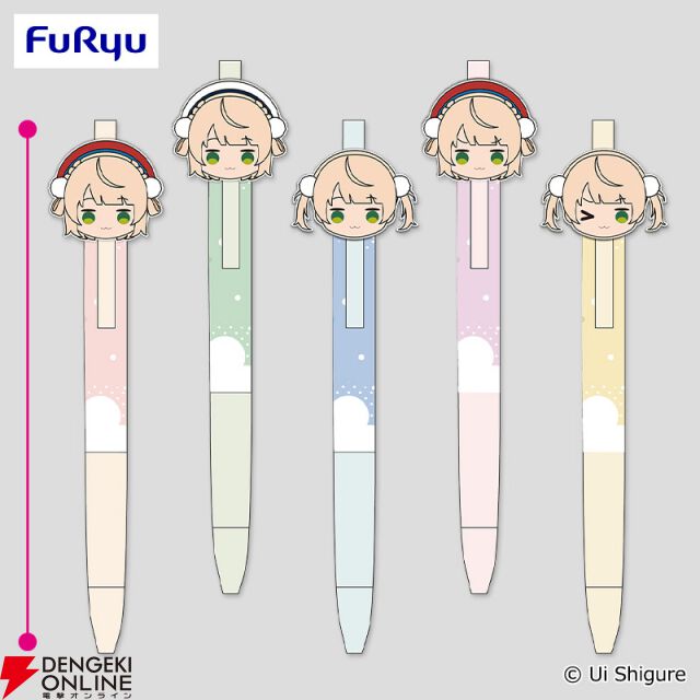 【しぐれうい】学校や仕事でも使えそう？ 柄付きノートとラバーマスコット付きボールペンが展開中