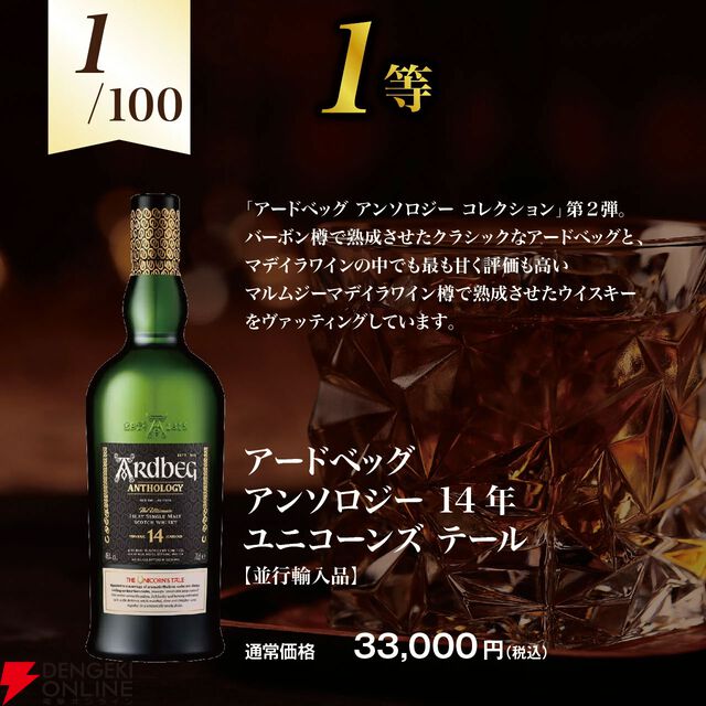 アードベッグオンリーくじ第13弾。7,490円でアンソロジー14年ユニコーンズ・テール、スモーキーバース、コリーヴレッカンなどを狙える