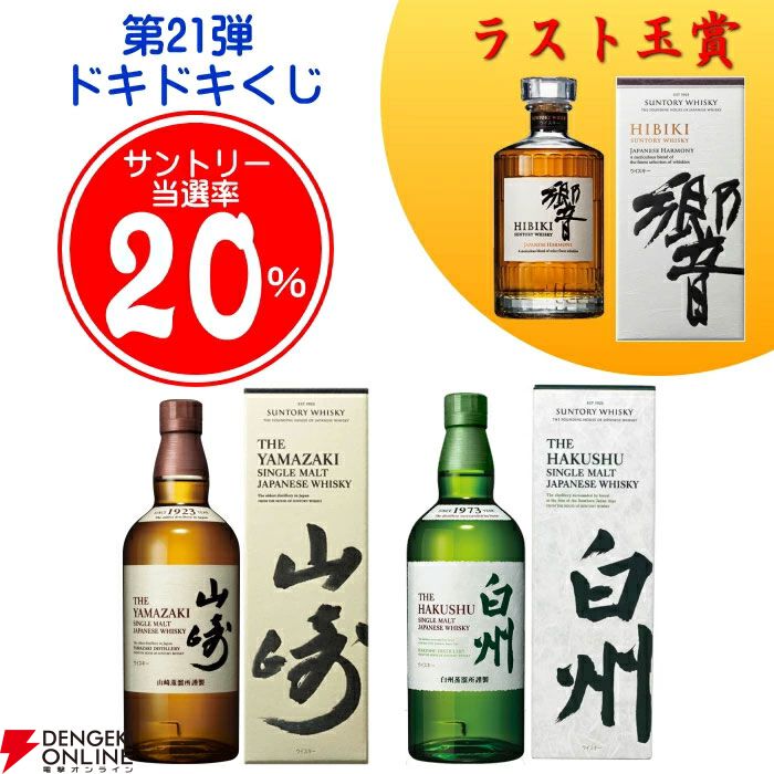 ラストワン賞は響JHが確定。5,500円で山崎NV、白州NVも狙える