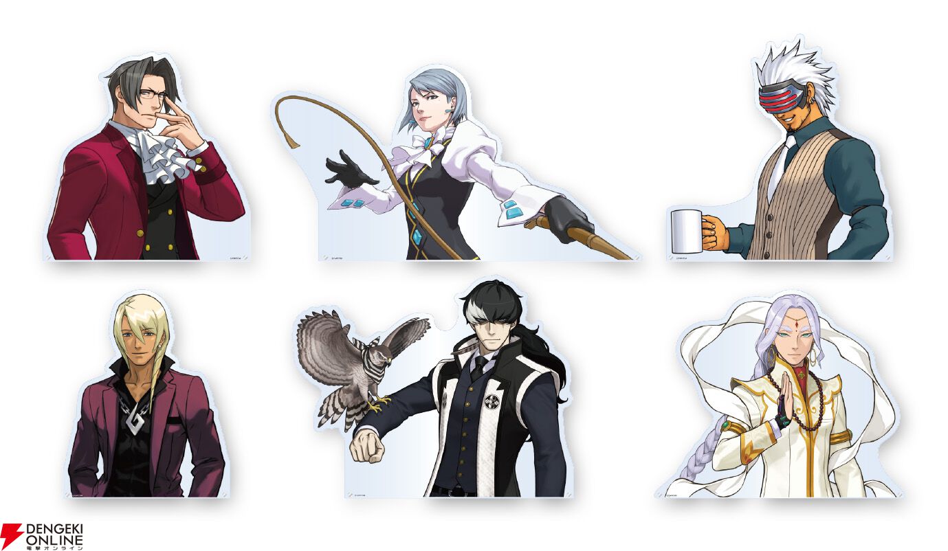 逆転裁判』歴代検事のオンラインくじ登場。選べるアクリルパネルや