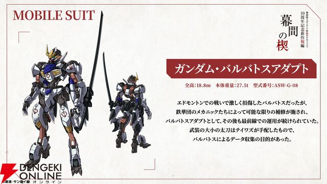 映画『ガンダム 鉄血のオルフェンズ ウルズハント/幕間の楔』上映記念ビジュアルが公開。入場特典3・4弾は端白星とバルバトスアダプトのメカビジュアルイラストカードに