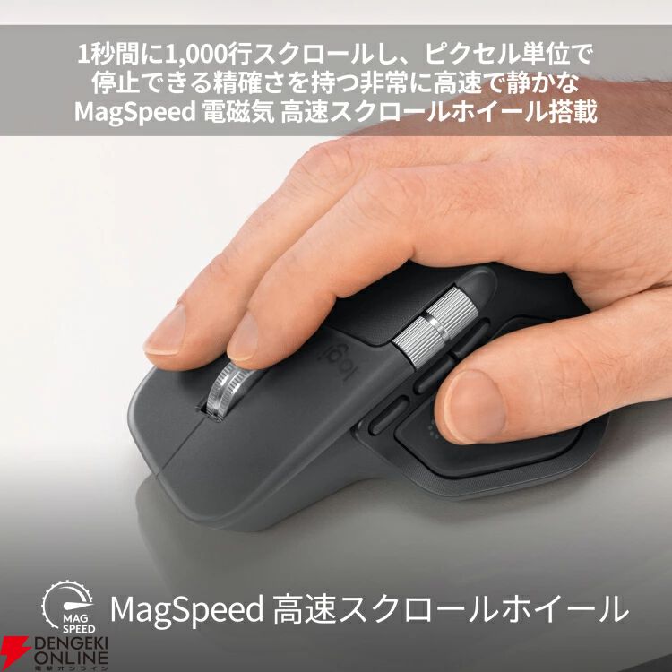 ロジクールのワイヤレスマウス『MX MASTER 4』の11月中旬発送分が予約