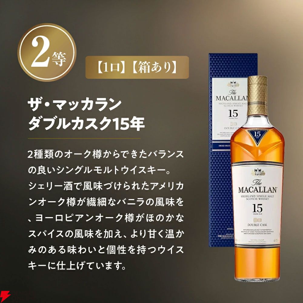 マッカランのみが入ったウイスキーくじが販売中。13,980円でマッカラン