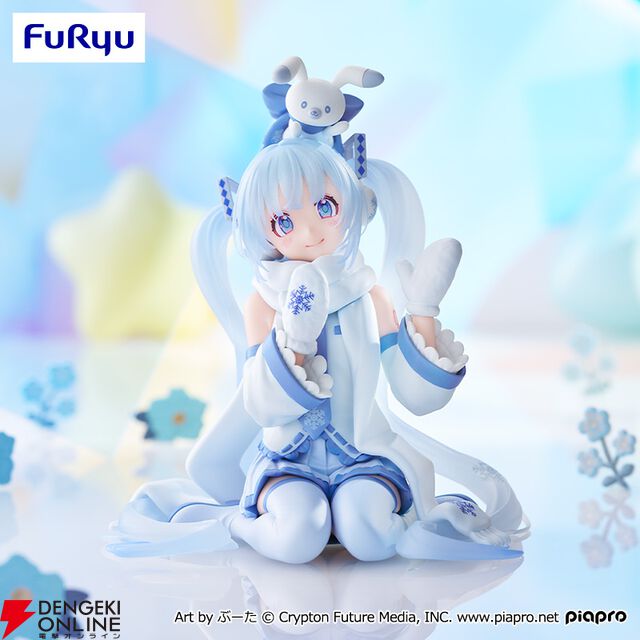 【雪ミク】スカイタウン10周年記念イラストがぬーストフィギュア化。美しさと愛らしさに見惚れる幻想的なデザイン