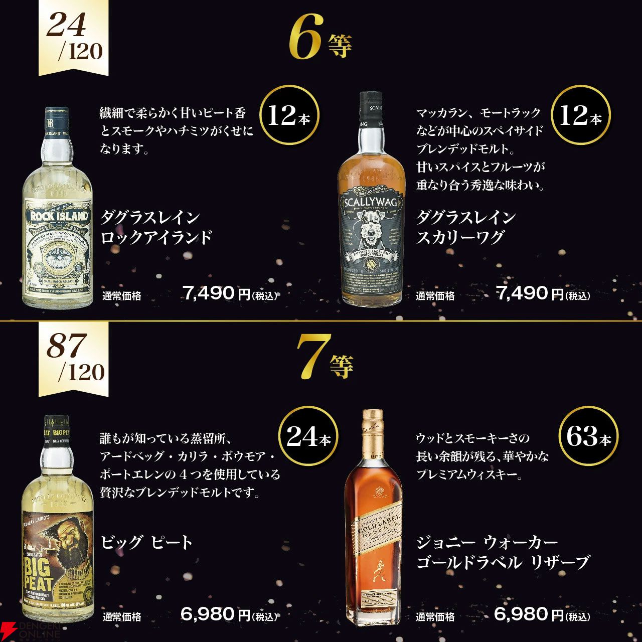 バランタイン30年が7,280円で当たるかも!? ロイヤル ハウスホールド、ジョニーウォーカー ブルーなども当たる『ブレンデッドウイスキーくじ』第11弾が販売中