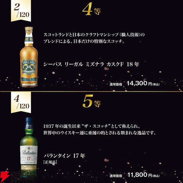 バランタイン30年が7,280円で当たるかも!? ロイヤル ハウスホールド、ジョニーウォーカー ブルーなども当たる『ブレンデッドウイスキーくじ』第11弾が販売中