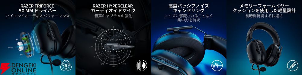PS5やXbox Series X|Sに対応したRazerゲーミングヘッドセット