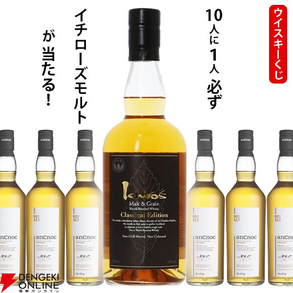 イチローズモルト クラシカルエディションが1/10！ ハズれてもアンノック12年が届く4,070円のハズれなし『ウイスキーくじ』が販売中