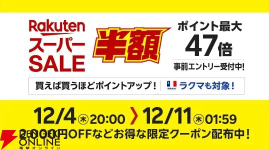 楽天スーパーセール》開始2時間でスタートダッシュを！ 20時～22時限定