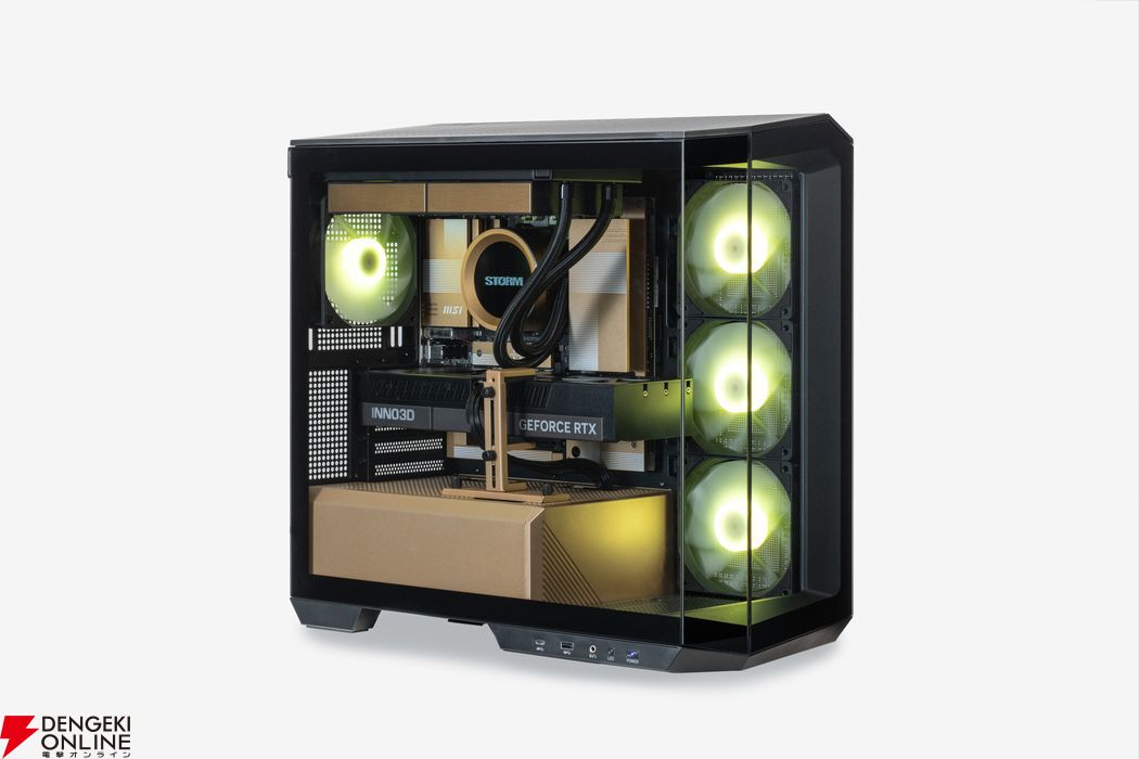 STORMゲーミングPC第7弾“幻界 GOLD”発売。スッキリしたケーブル配線